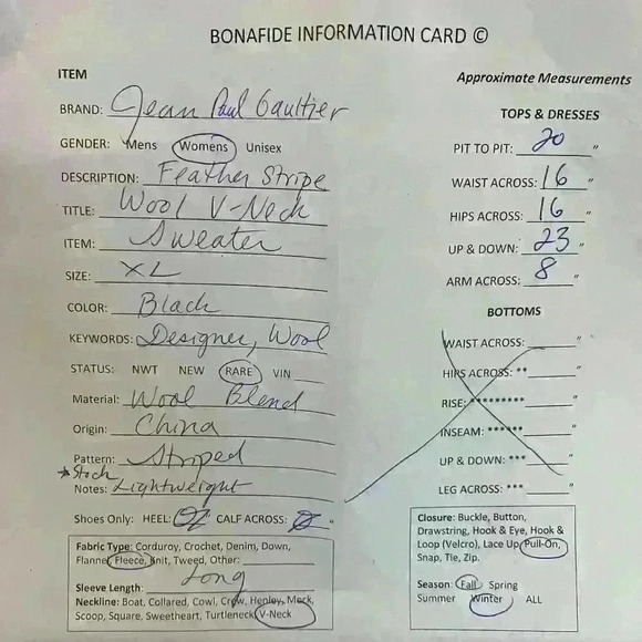 Jean Paul Gaultier Luxury Designer Long Sleeve Sweater Top - Picture 11 of 11